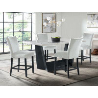 Picket House Furnishings Picket House Furnishings Dillon 5PC Counter Height Dining Set In Dark - Table & Four Grey Count