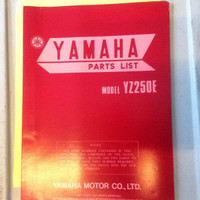 1978 Yamaha YZ250E Parts List
