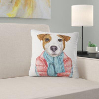 East Urban Home Animal Funny Jack Russell in Formal Suit Pillow