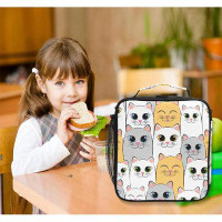 Red Barrel Studio Lunch Box  Kids Girl Cooler Insulated Lunch Bag Tote Freezable Shoulder Strap Waterproof Picnic Meal F
