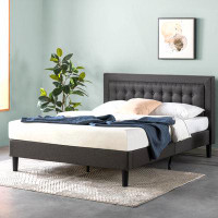 Brayden Studio Vannatta Tufted Upholstered Low Profile Platform Bed