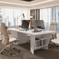 Lark Manor Ausha 86.6'' W Rectangle Writing Desk