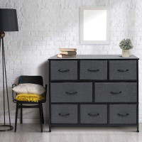 Sorbus 8 Drawers Chest Dresser - Black