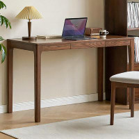 Latitude Run® 55.12" Brown Rectangular Solid Wood Desk,1-drawer