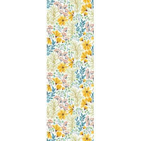 August Grove Malick Removable Boho Spring Flowers 10' L x 25" W Peel and Stick Wallpaper Roll