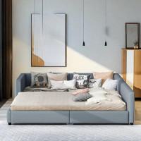 Latitude Run® Talim Vegan Leather Platform Bed, Twin XL Daybed and A Queen Size Platform Bed