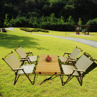 Novobey Multi-Function Foldable and Portable Dining Set, 1 Dining Table & 4 Folding Chairs