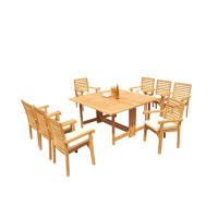 Rosecliff Heights Douberly Square 8 - Person 100'' Long Dining Set with Cushions