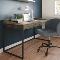Accentuations by Manhattan Comfort Stylish Ralston Writing Office Desk Solid Acacia Hardwood Distressed