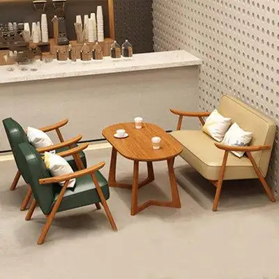 Mity Reen Milk tea shop leisure business to discuss sofa combination reception sofa