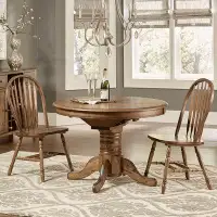 Ophelia & Co. Manistee Butterfly Leaf Rubberwood Solid Wood Dining Set