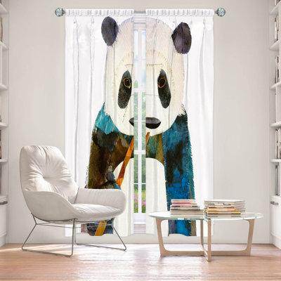 East Urban Home Lined Window Curtains 2-panel Set for Window Size 80" x 52" by Marley Ungaro - Panda in Window Treatments