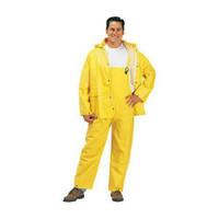Hercules PVC on Polyester 3 Piece Rain Suit, Raincoat #LP853, Small, 2XL, 3XL