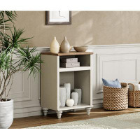 Charlton Home Charlton Home Nightstand Side Table, Wood End Table With 2 Storages For Living Room, Tall Farmhouse Night