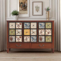 STAR BANNER American Bucket Cabinet Solid Wood Drawer Locker P Solid Wood Accent Chest