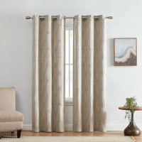 Red Barrel Studio Bylany Lattice Embroidered Blackout Window Curtain Panel Pair
