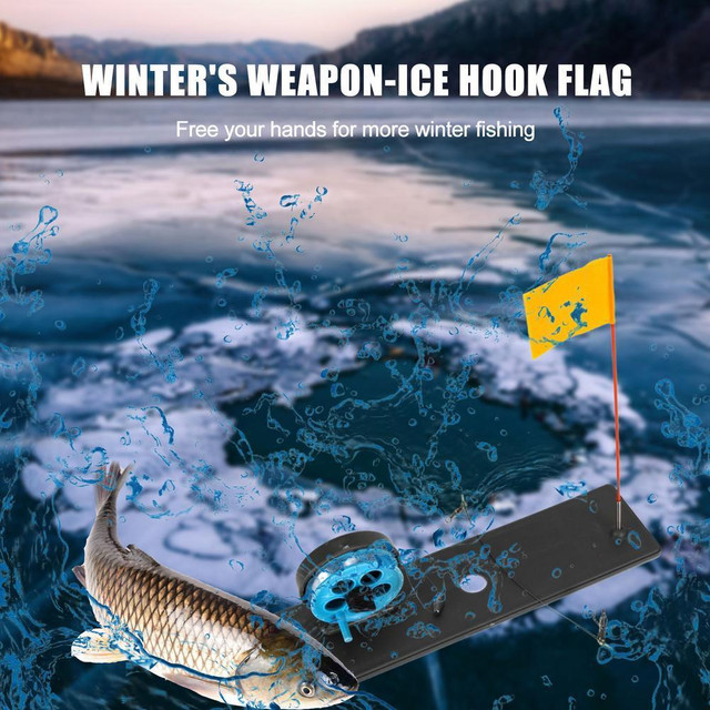 Automatic Ice Fishing Tip-Ups with Flag Marker, Ice fishing reel & rod, Brimbale pêche sur glace in Other - Image 2