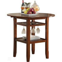 Gracie Oaks Counter Height Table with 2 drop leaves