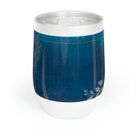 Marick Booster Blue Background And Leaves Chill Wine Tumbler