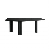 Hokku Designs 55.12" Black Novelty Solid Wood Desk