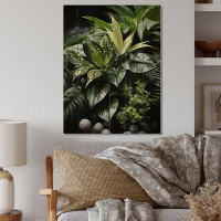 Latitude Run® Plants Botanical Oasis Black On Wood Print