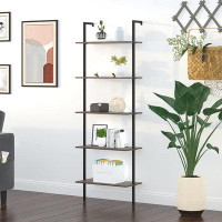 17 Stories Loscoe 70.8'' H x 23.6'' W Solid Wood Ladder Bookcase