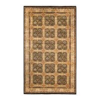 Isabelline Isabelline Mogul One Of A Kind Traditional Hand Made Hand Knotted Black Area Rug 8X14