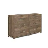 Birch Lane™ Victoria 6 Drawer 72" W Solid Wood Double Dresser