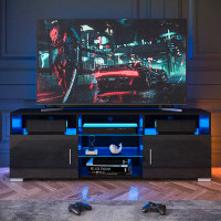 Wade Logan Hepworth TV Stand for TVs up to 65", Media Console with Smart APP Controlled LED Lights