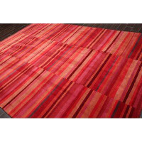 Isabelline One-of-a-Kind Kacia Hand-Knotted Rectangle:8'2''X11'6'' Wool Area Rug in Red