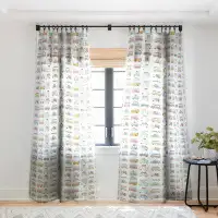 East Urban Home Dash And Ash Buses And Plants 1pc Sheer Window Curtain Panel