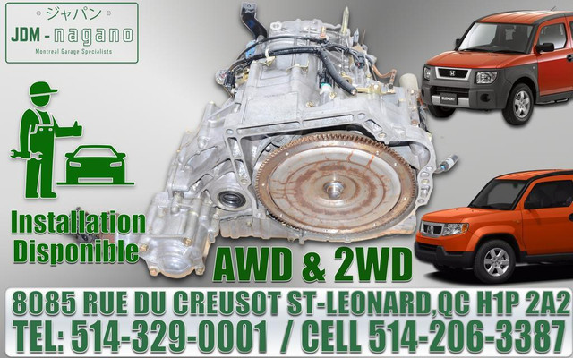 Honda Element transmission automatic 2003 2004 2005 2006 2007 2008 2009 2010 2011 AWD 4X4 FWD 2WD automatique Auto in Transmission & Drivetrain in Greater Montréal