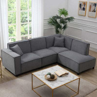 Latitude Run® Kaimani 97 x 74" Modern Sectional Sofa, L-shaped Couch Set with Chaise Lounge