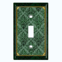 WorldAcc Victorian Vintage Elegant Damask Wire Frame 1-Gang Toggle Light Switch Wall Plate
