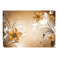 Rosdorf Park Peel & Stick Floral Wall Mural - Brown Rhapsody - Removable Wall Decals