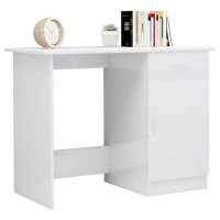 Latitude Run® TDC Desk High Gloss White 39.4" x 19.7" x 29.9" Engineered Wood