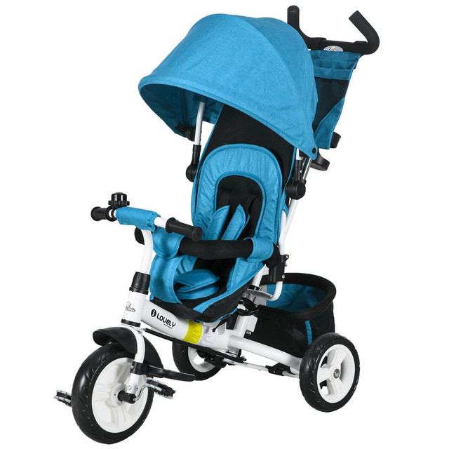 Kids Tricycle 40.2" L x 19.3" W x 40.2" H Blue in Other - Image 2