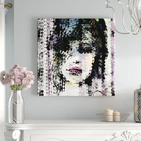House of Hampton Abstract Colourful Woman Face made from Dots printed on canvas. Fine art gallery wrapped canvas 36x36 i