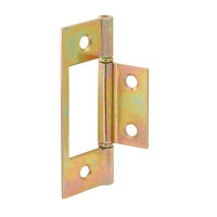 Prime-Line Bi-Fold Door Hinge, 1-7/8 In. X 3 In., Steel, Brass Plated