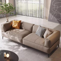 MABOLUS 86.61" Khaki 100% Polyester Modular Sofa cushion couch