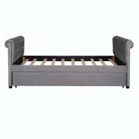 Winston Porter Twin Size Upholstered daybed with Trundle