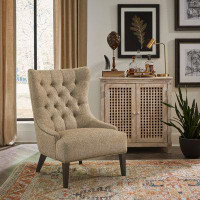 Red Barrel Studio Lynly Upholstered Accent Chair - Cocoa