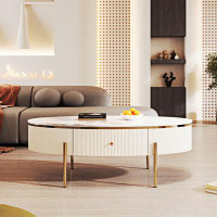 Mercer41 Modern Coffee Table with 2 Drawers