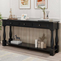Wildon Home® Console Table 63" Long Console Table with Drawers and Shelf