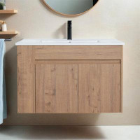 Millwood Pines 30" Bathroom Vanity With Sink, 30 Inch Floating Bathroom Vanity, Single Sink Bathroom Vanity Combo, Moder