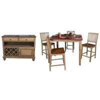 Loon Peak Huerfano Valley 6 - Piece Counter Height Solid Wood Dining Set