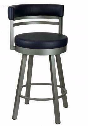 Round Swivel Bar Counter Stool with Metal Base - Made in Canada in Chairs & Recliners - Image 2