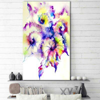 Made in Canada - Ebern Designs 'Translucent VI' Watercolor Painting Print on Wrapped Canvas