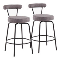 Ivy Bronx Counter Stool in Steel Frame, Set of 2
