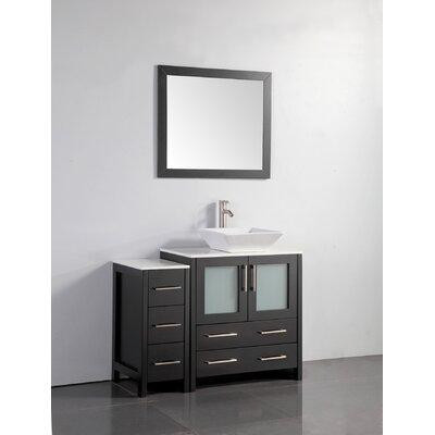 Wade Logan Ensemble de meuble-lavabo simple avec miroir 29,9 po Karson in Home Décor & Accents in Québec